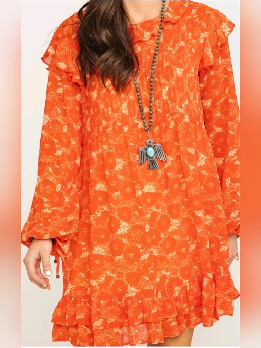 ❤️ FREE PEOPLE THESE DREAMS RUFFLE MINI DRESS, SMALL
